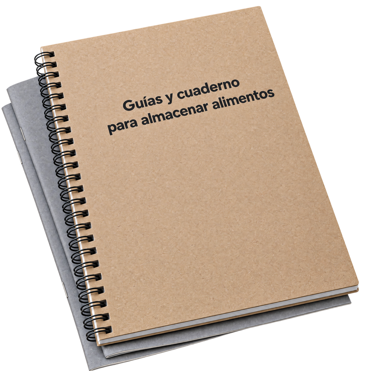 Guías y cuaderno para almacenar alimentos