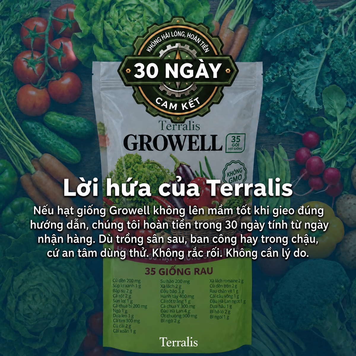 Bộ hạt giống dự trữ Growell - GRW-VN