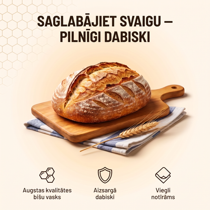 Saglabājiet maizi svaigu, pilnīgi dabiski