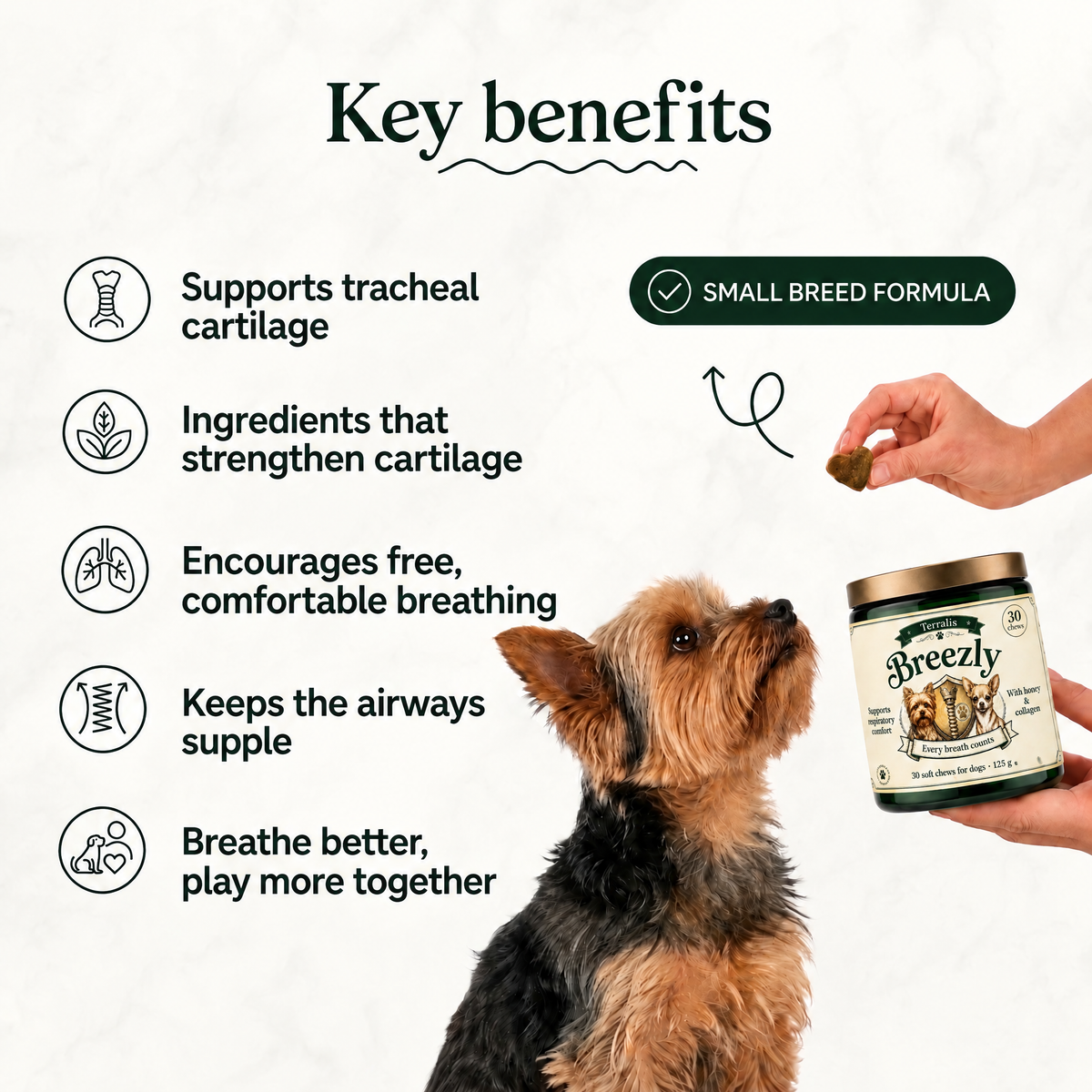 Breathing support chews for dogs Breezly - BRZ-ZA