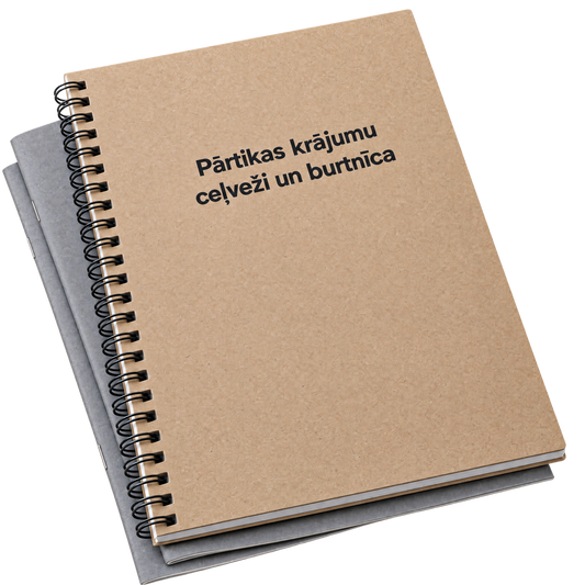 Pārtikas krājumu ceļveži un burtnīca