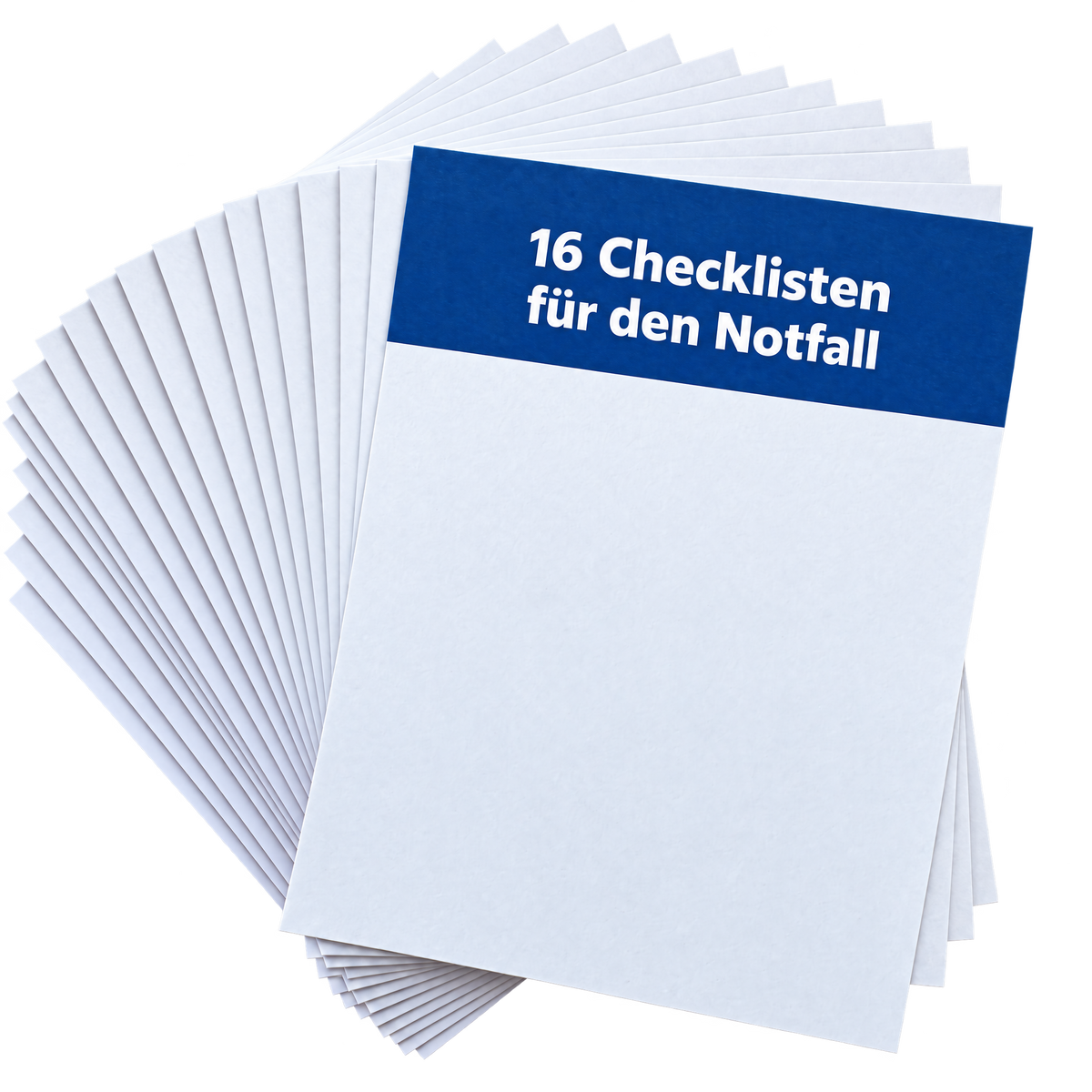 16 Checklisten für den Notfall