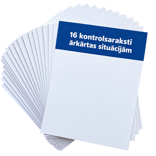16 kontrolsaraksti ārkārtas situācijām