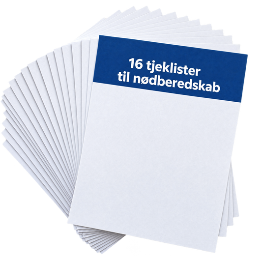 16 tjeklister til nødberedskab