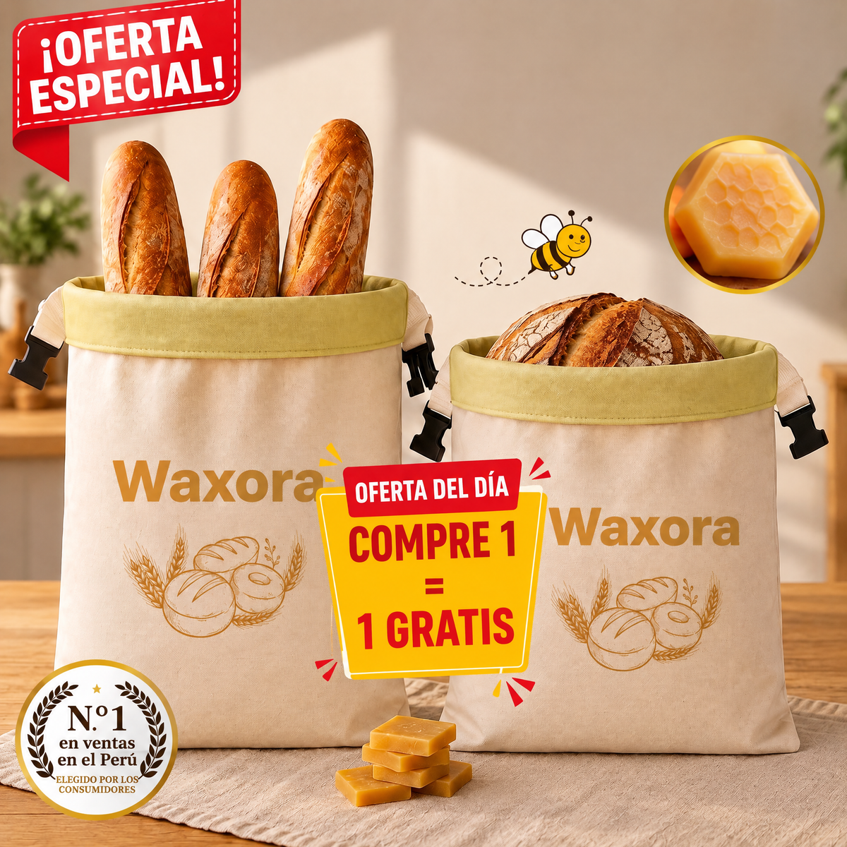 Bolsa para pan Waxora - WAX-PE