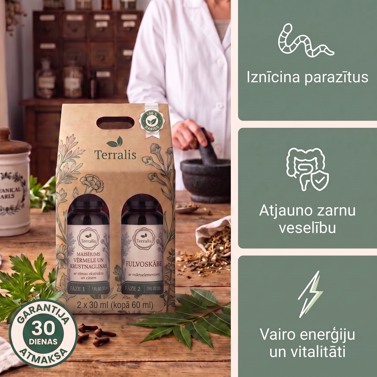 Klenza 2 fāžu zarnu attīrīšanas komplekts