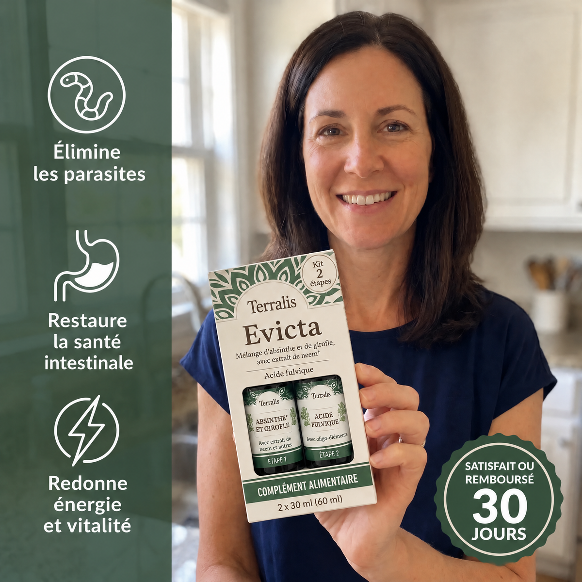 Kit détox intestinal en 2 étapes Evicta - 5480EVC-MU