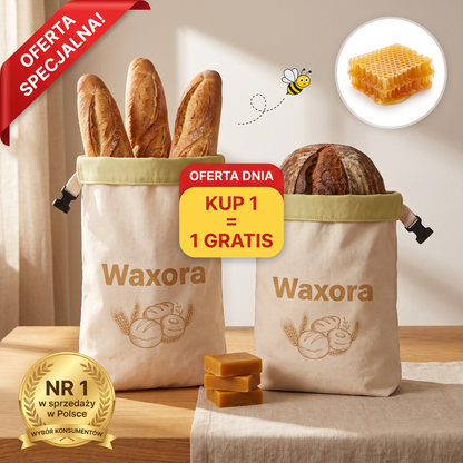 Worek na chleb Waxora z bawełny i wosku pszczelego, oferta specjalna