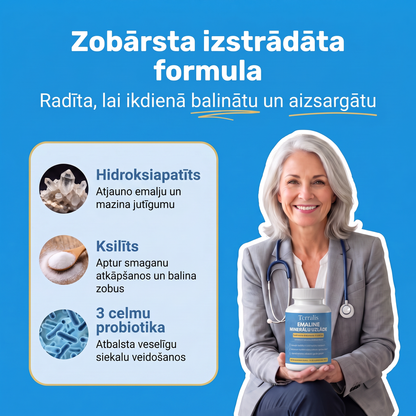 Trīs Emaline aktīvās sastāvdaļas