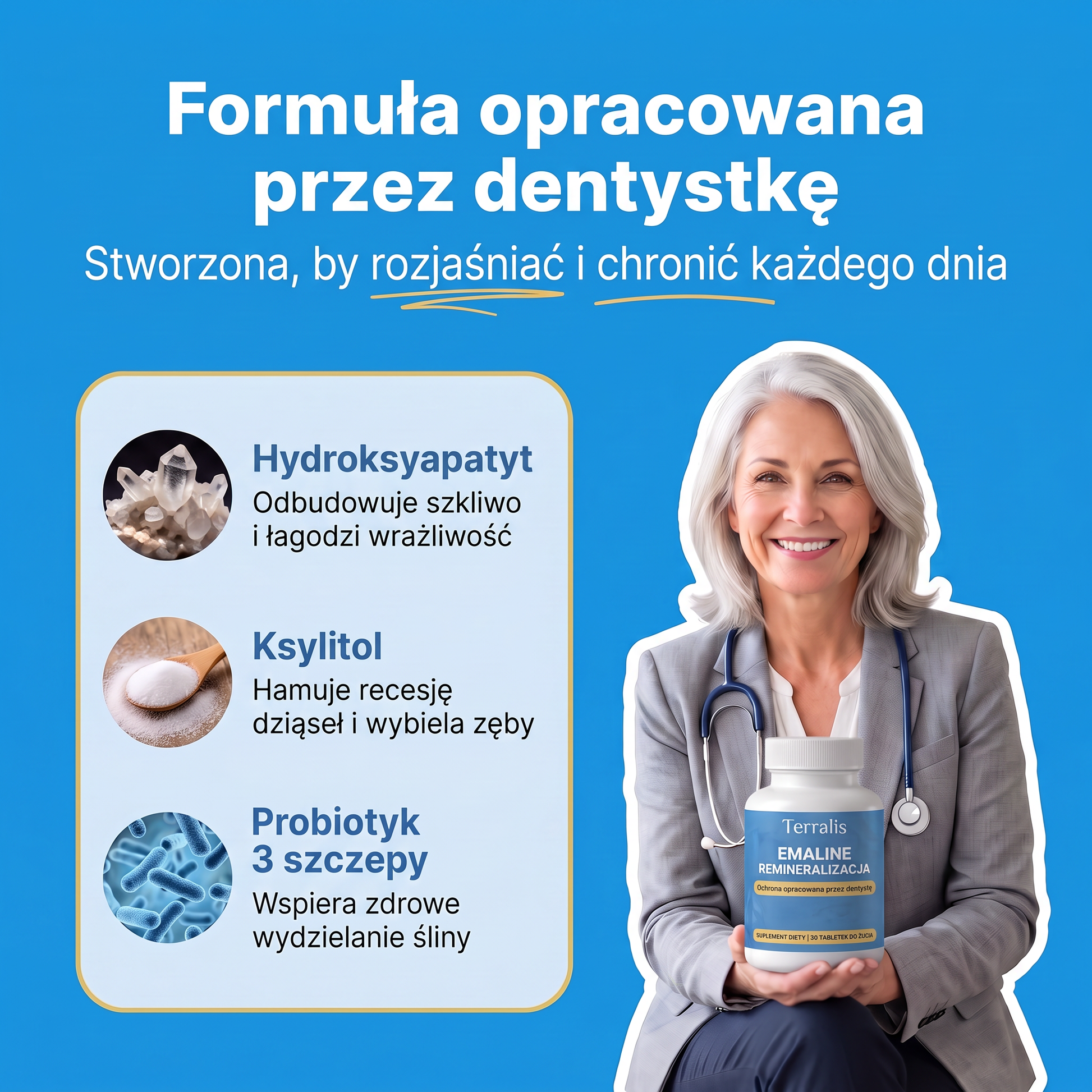 Trzy składniki aktywne Emaline