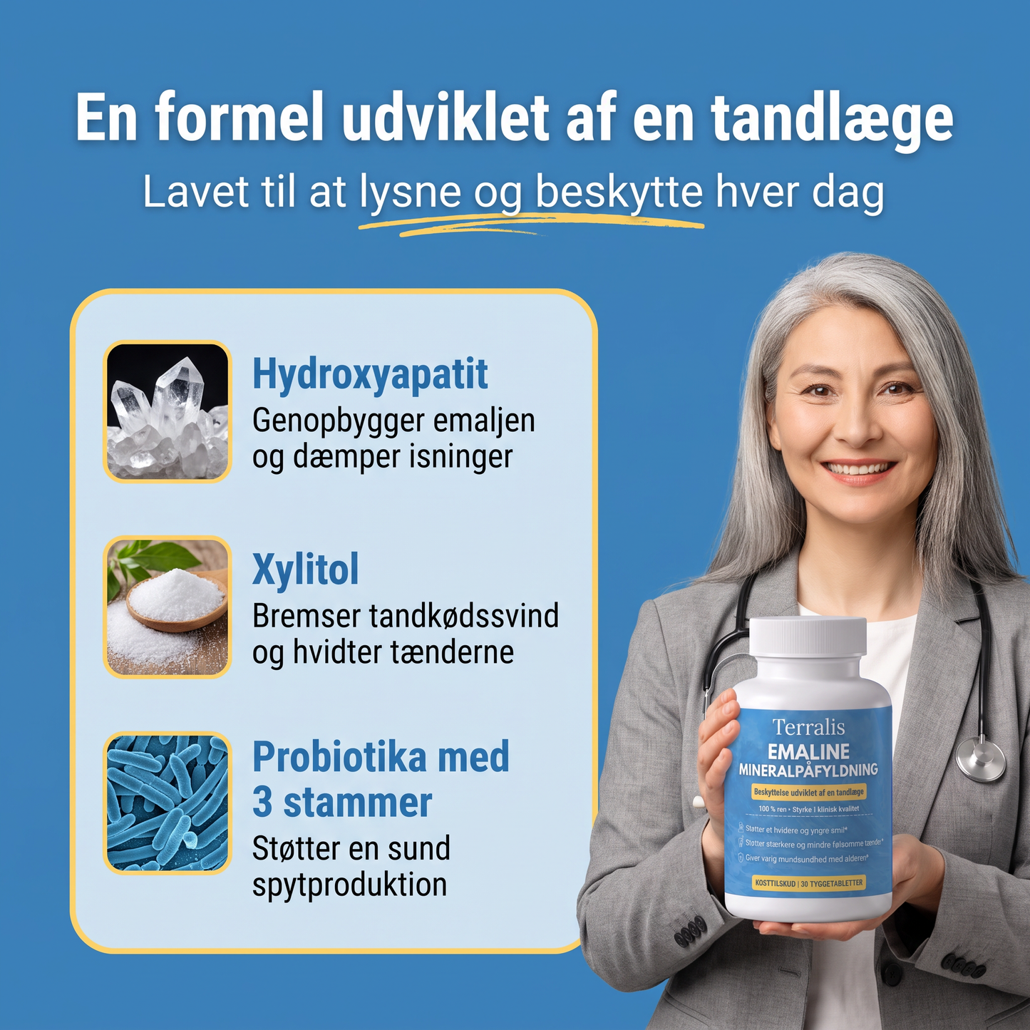 Emalines tre aktive ingredienser