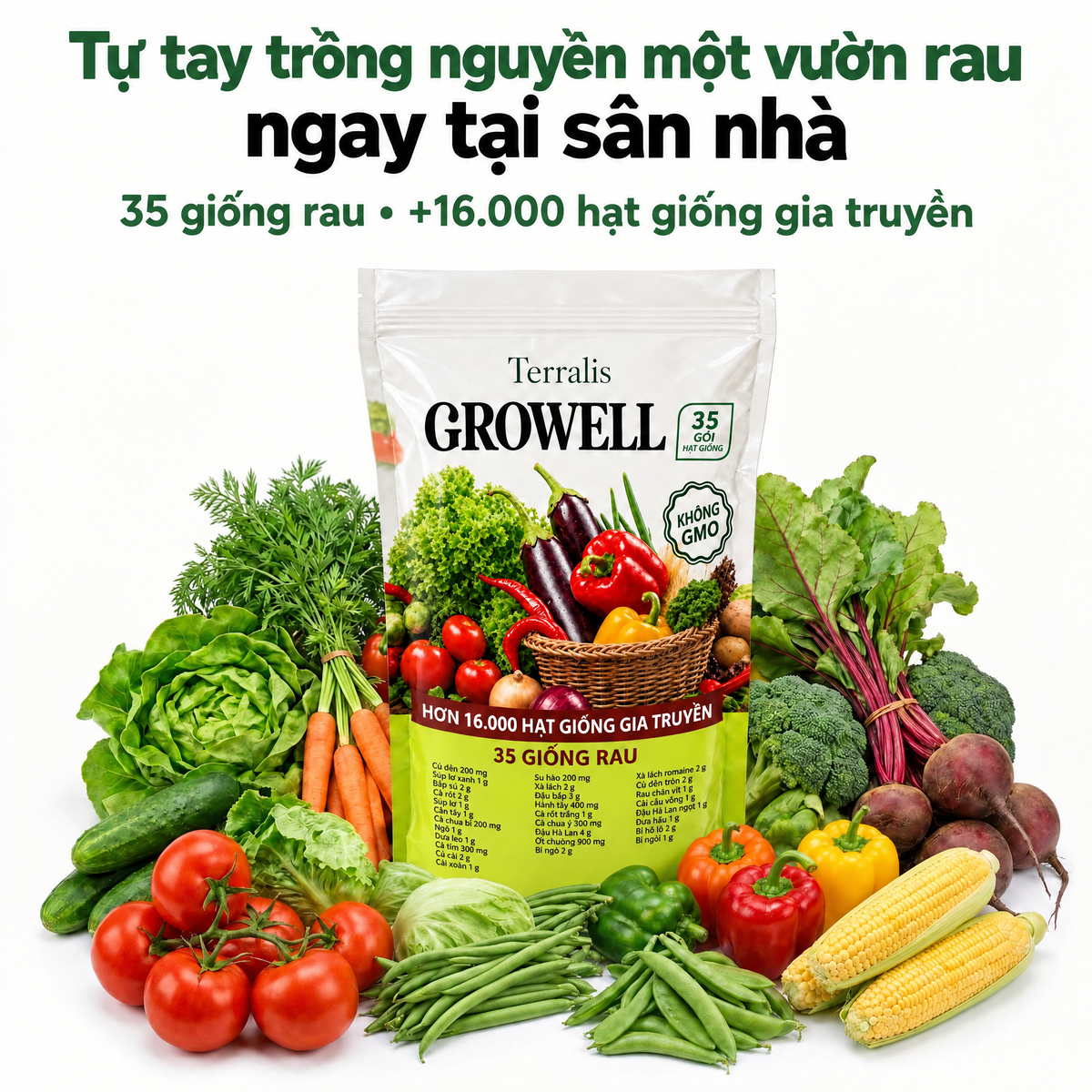Bộ hạt giống dự trữ Growell - GRW-VN
