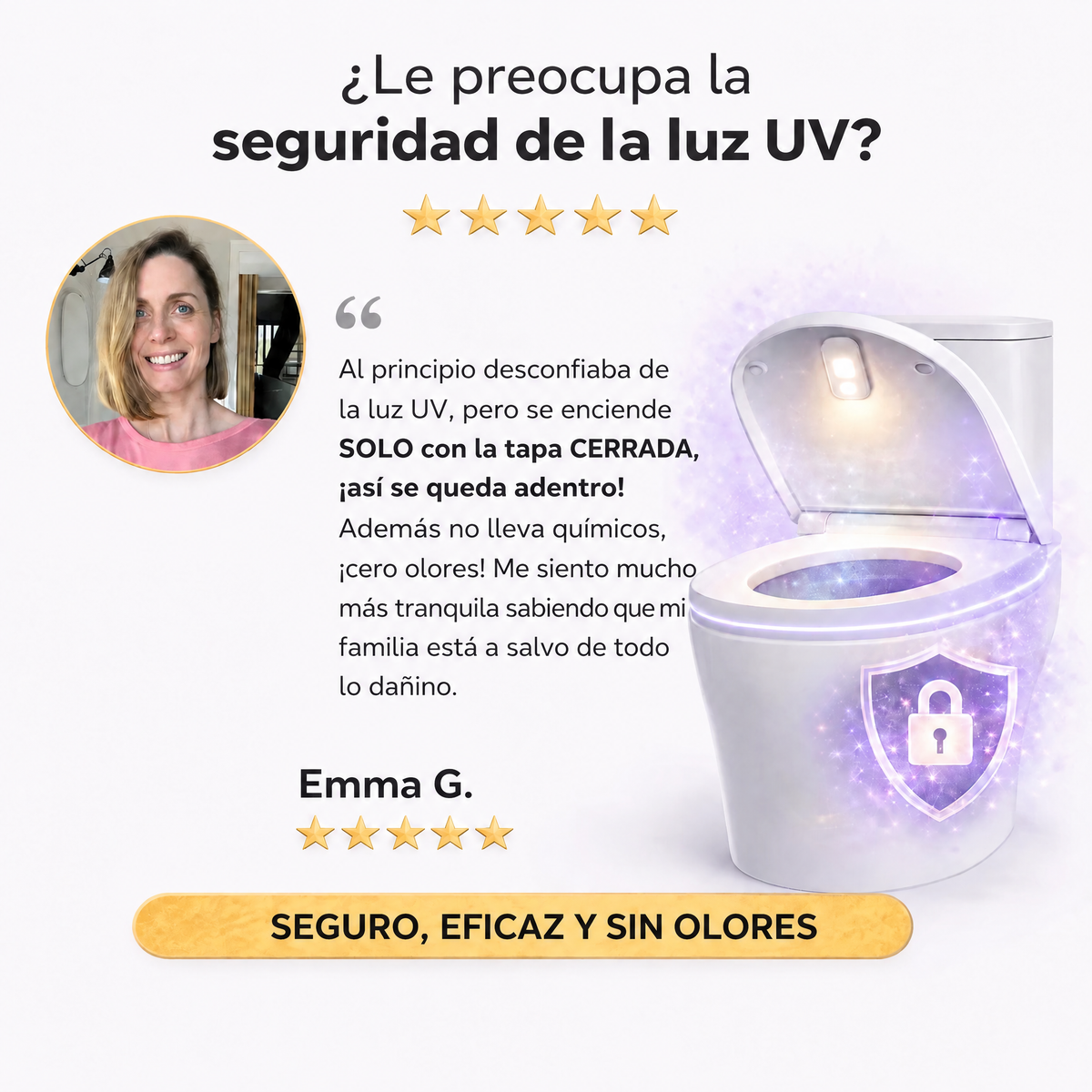 Esterilizador UV para inodoro Uvara - 7849UVR-PE