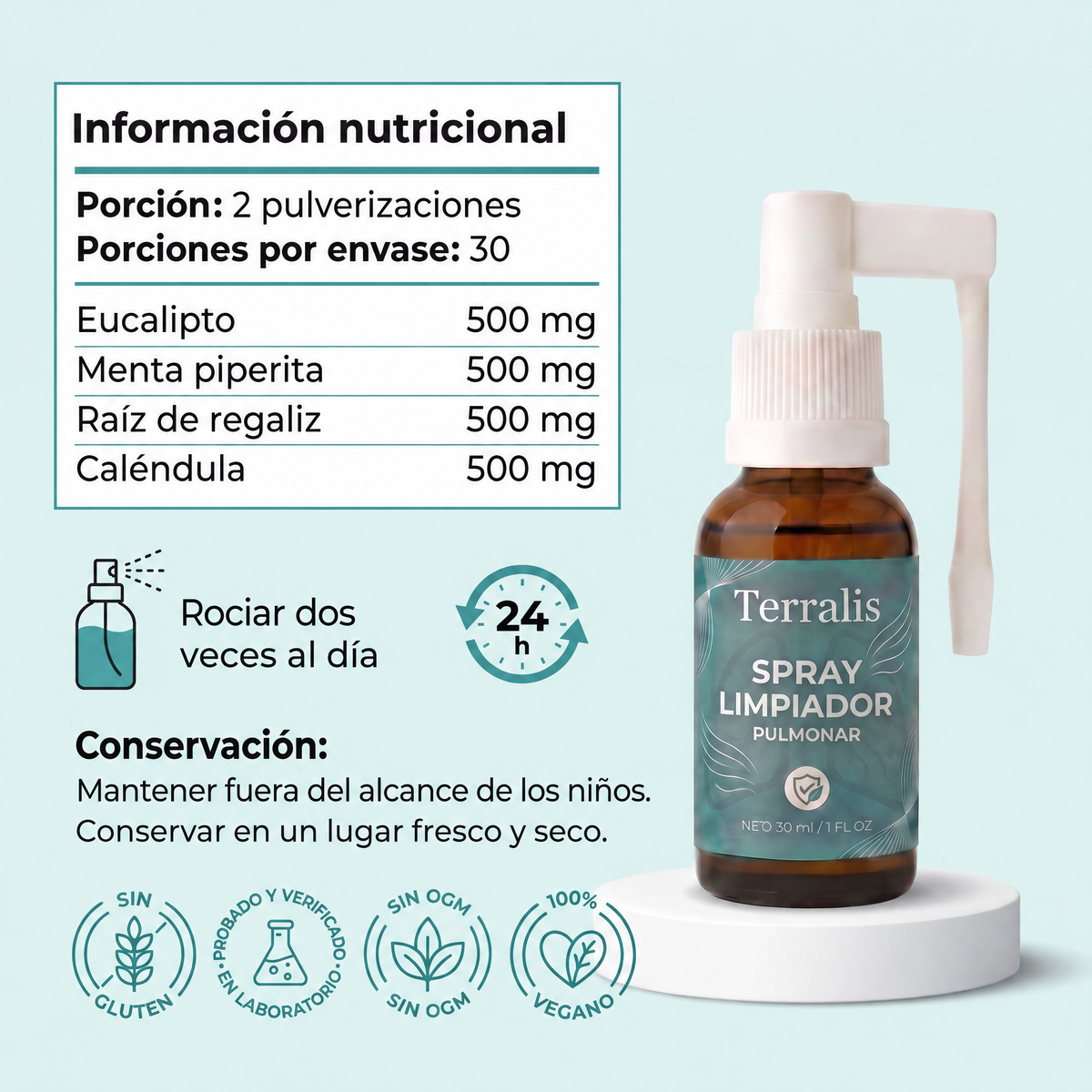 Spray limpiador pulmonar Terralis - SPRAY-PE