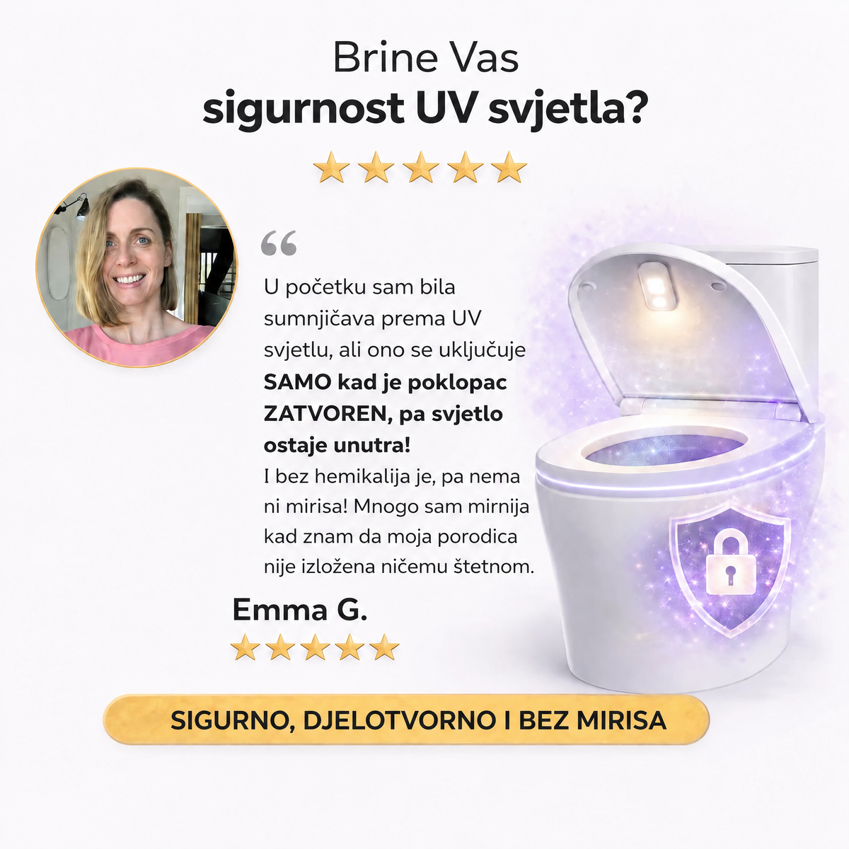 UV sterilizator za WC šolju Uvara - 1228UVR-BA