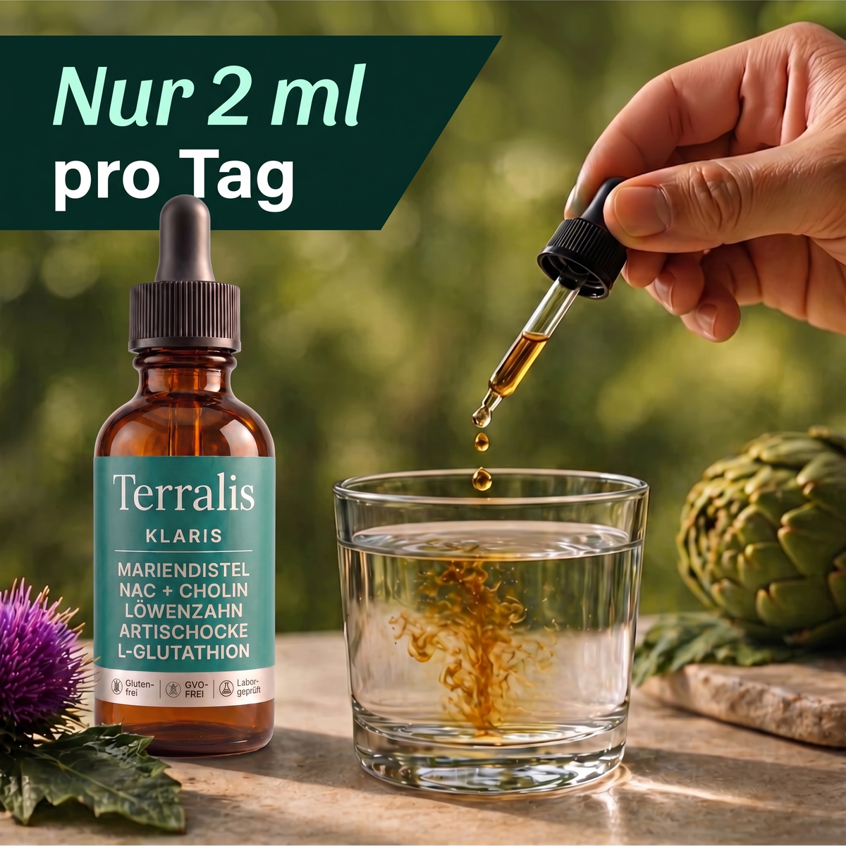 Sublinguale Aufnahme von Klaris in 15 Minuten