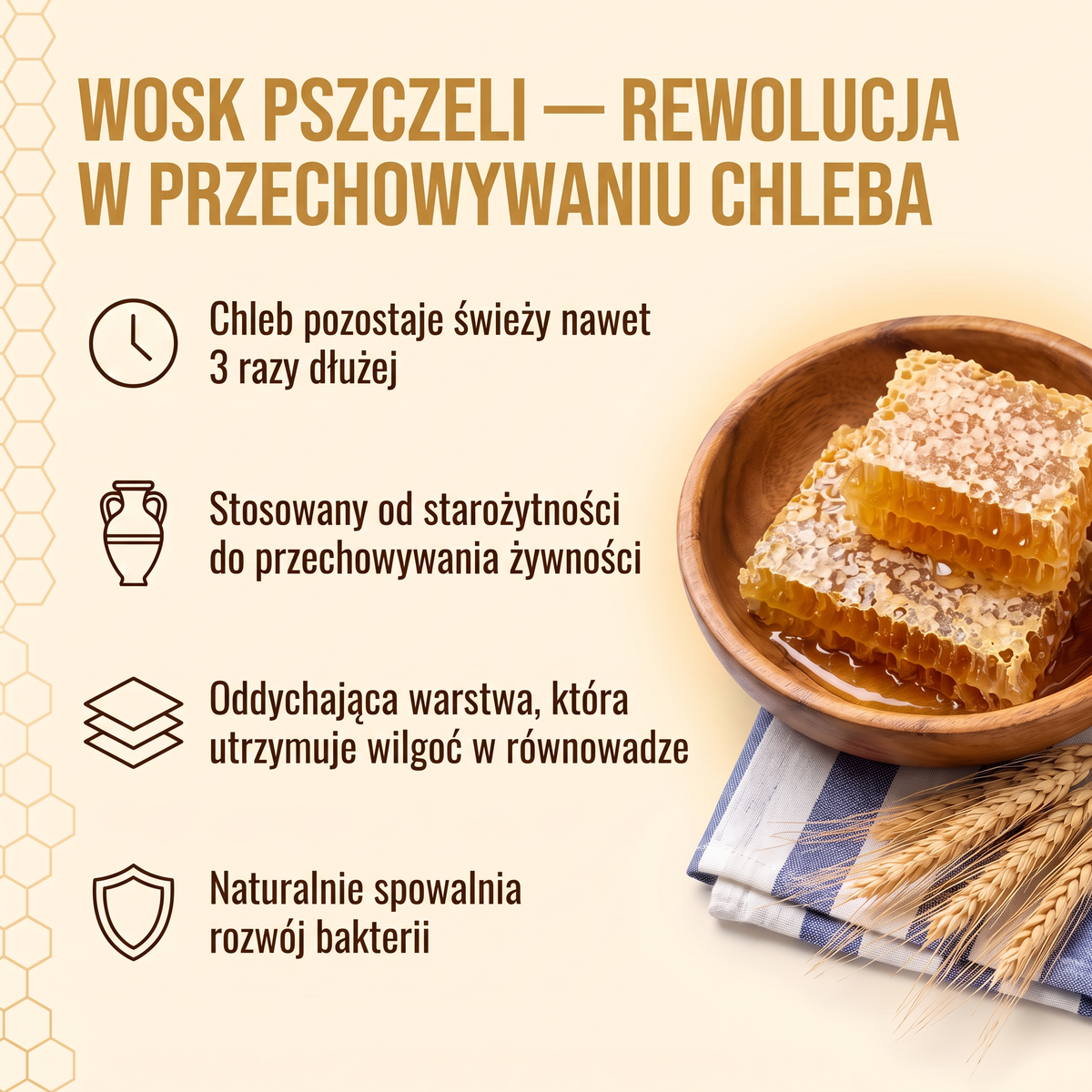 Wosk pszczeli: rewolucja w przechowywaniu chleba