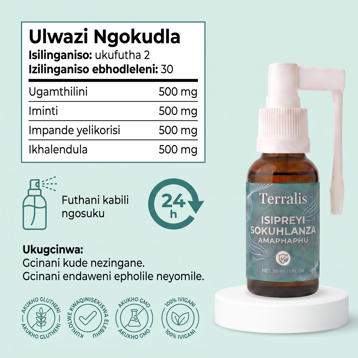 Ulwazi ngokudla: izithako ezine ezingu-500 mg, indlela yokusebenzisa nezimpawu zekhwalithi