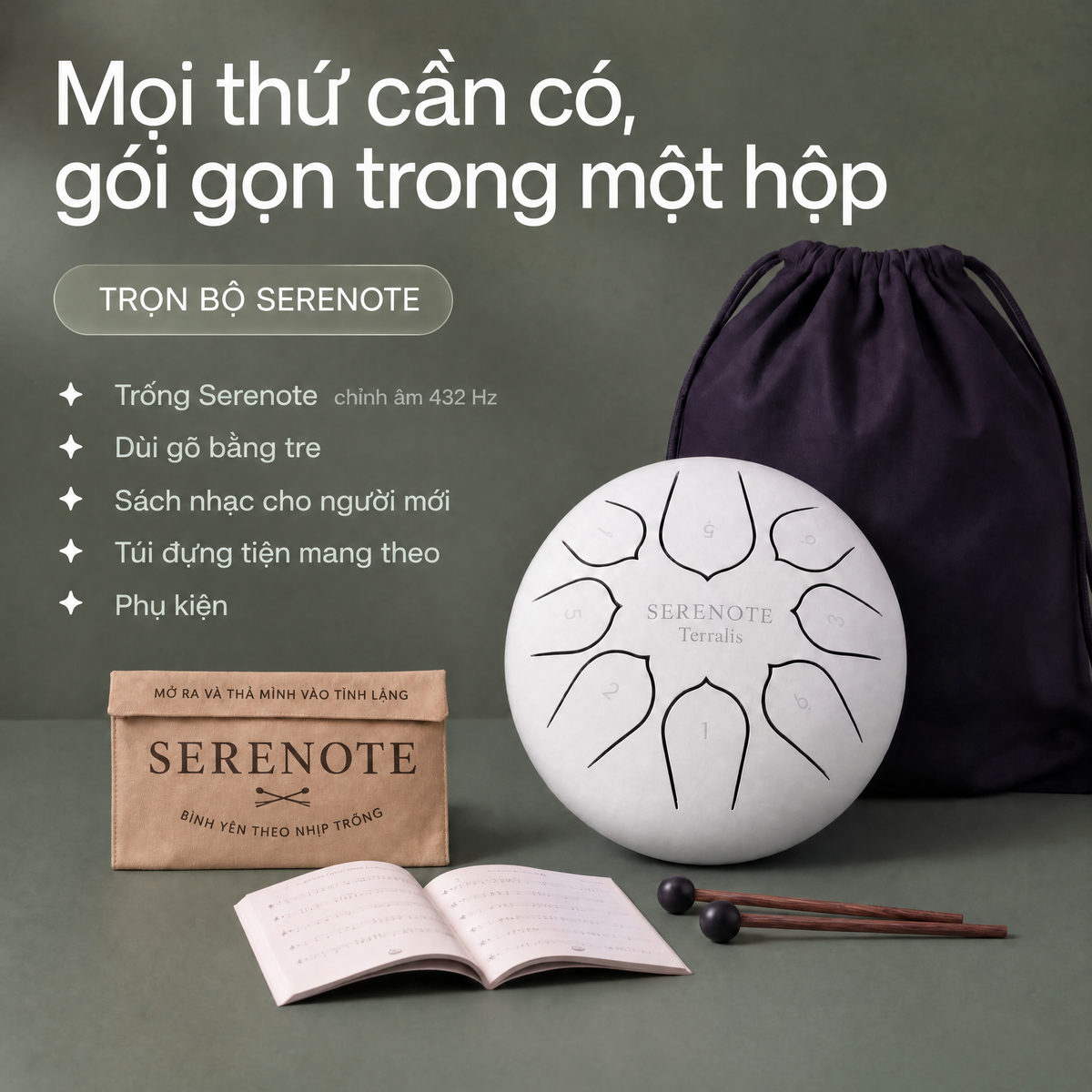 Trống lưỡi thép thư giãn Serenote - 1199SRN-VN