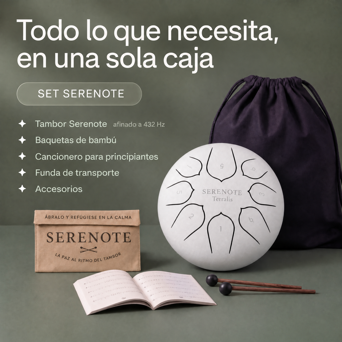 Tambor relajante Serenote - 8955SRN-PE