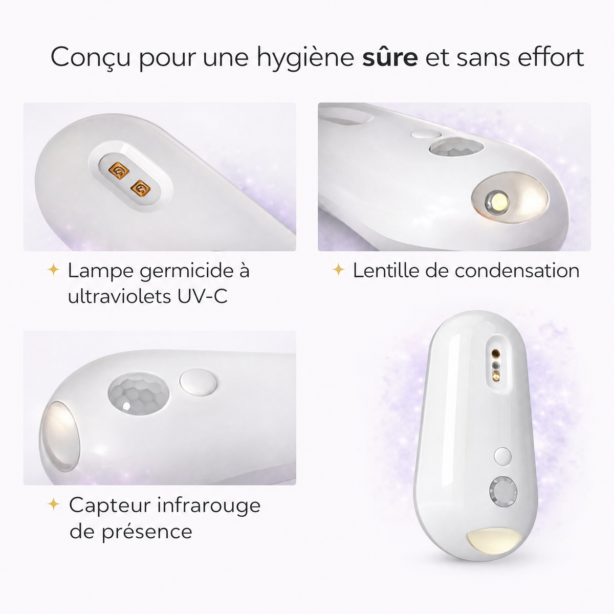 Stérilisateur UV pour toilettes Uvara - 4527UVR-MU