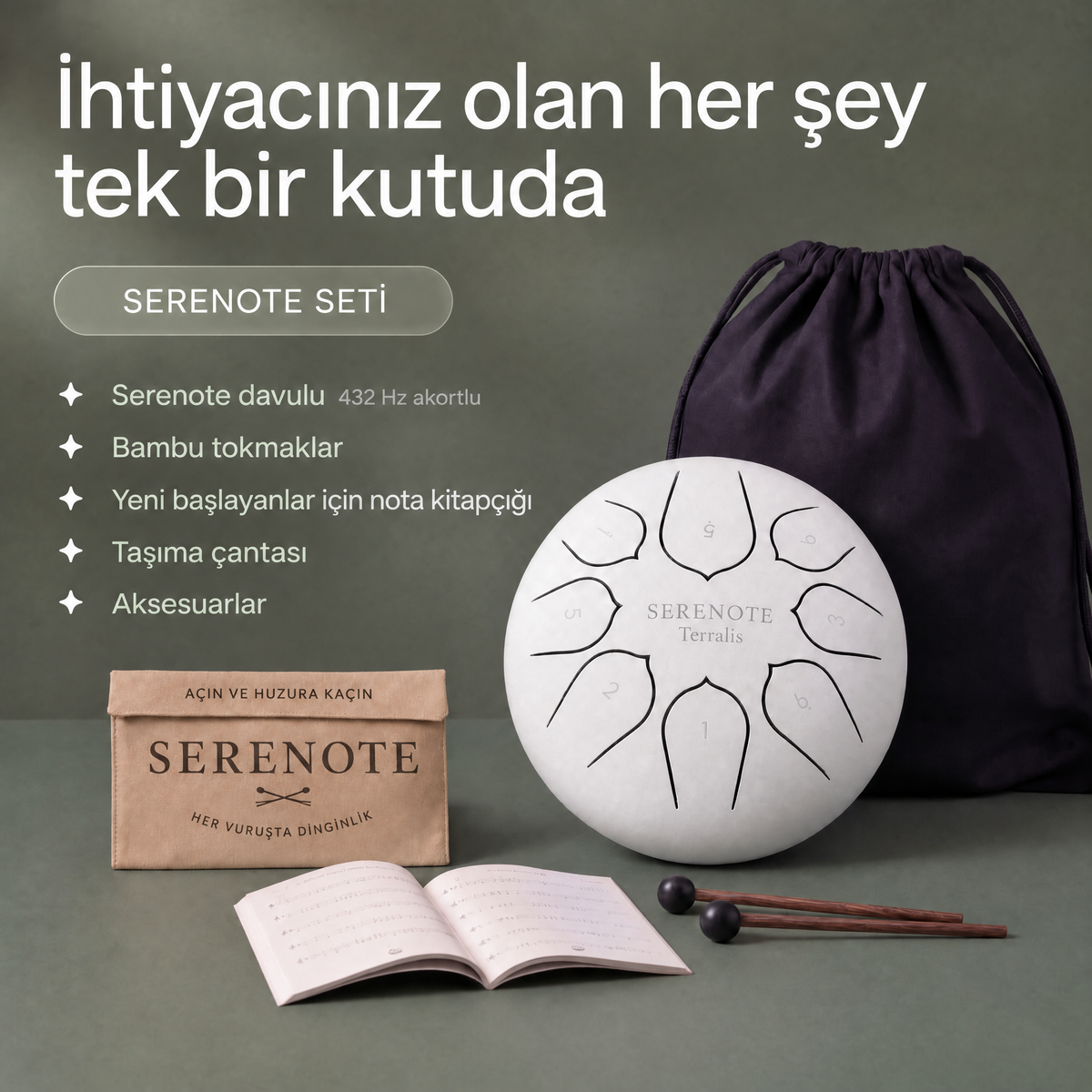 Rahatlatıcı dil davulu Serenote - 3130SRN-TR