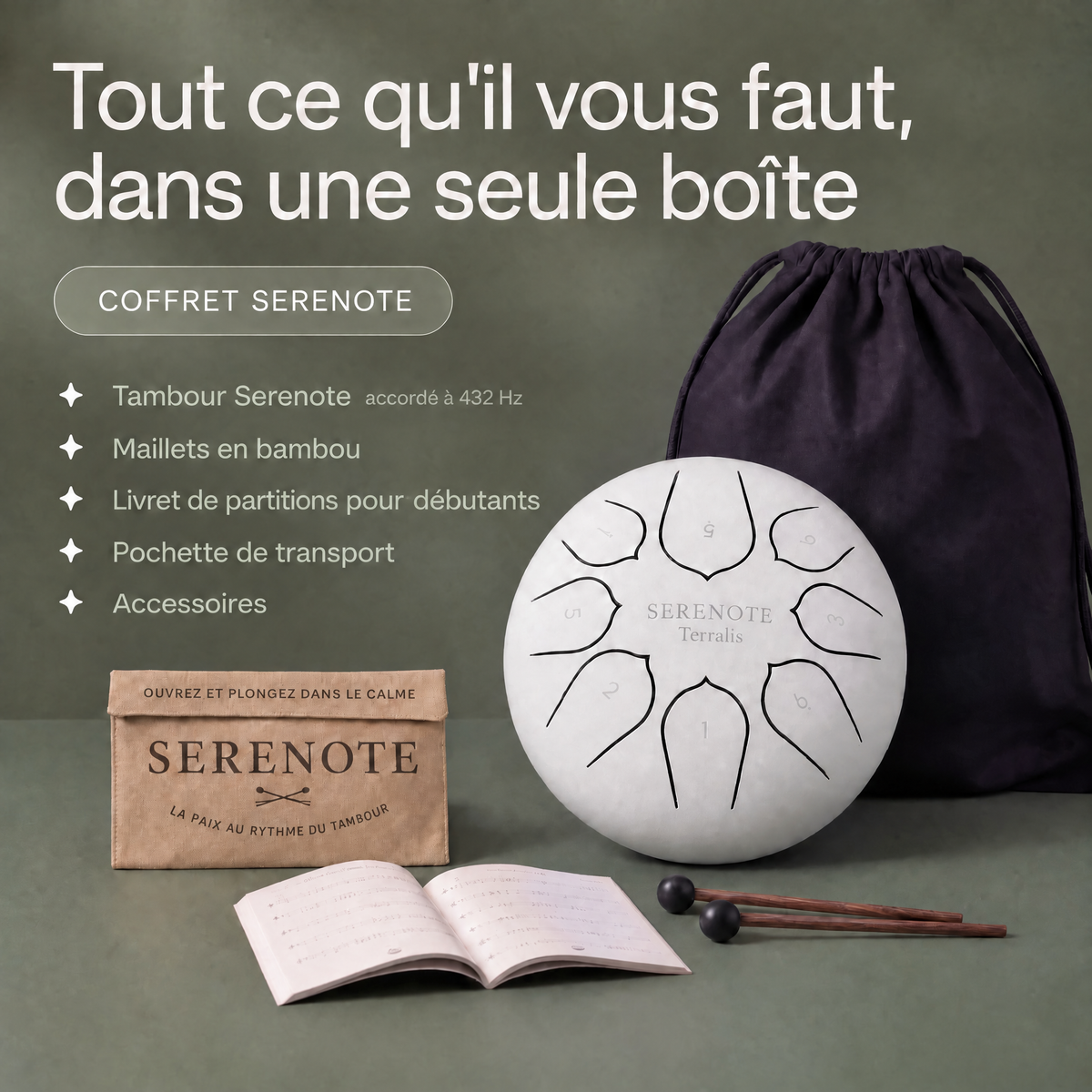 Tambour apaisant Serenote - 7824SRN-MU