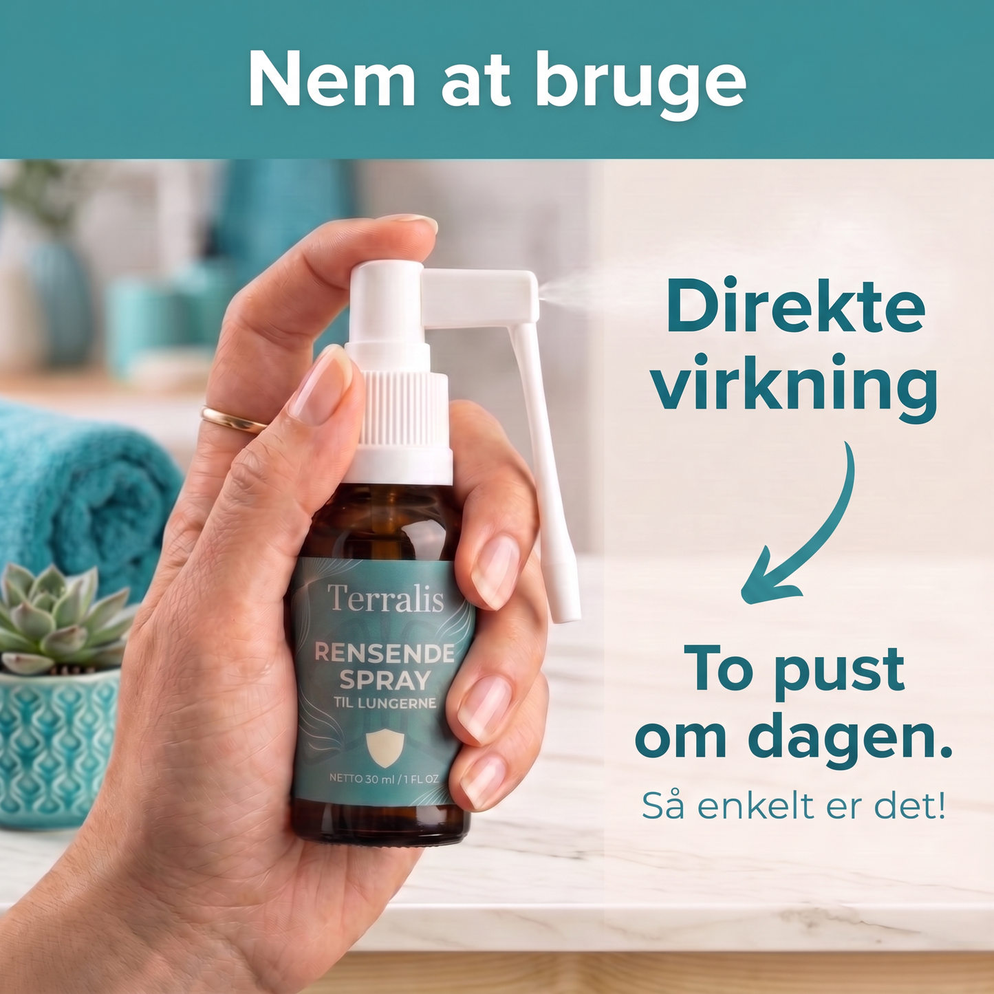 Nem at bruge: to pust om dagen for direkte virkning