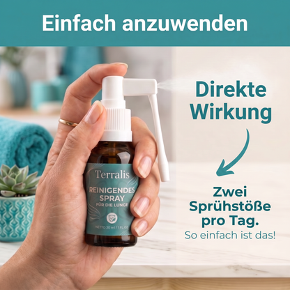 Einfach anzuwenden: zwei Sprühstöße täglich für eine direkte Wirkung