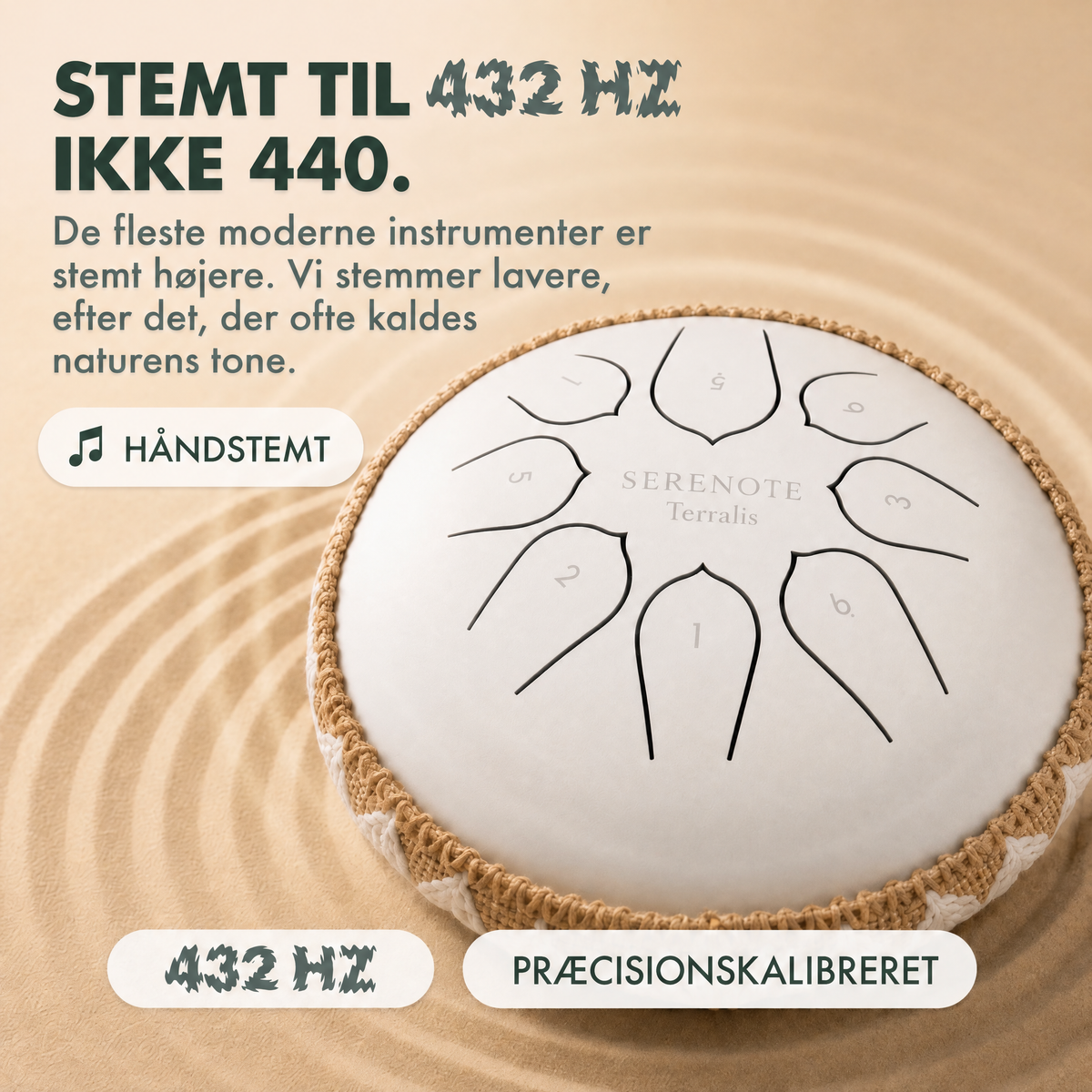 Beroligende tungetromme Serenote - 5842SRN-DK