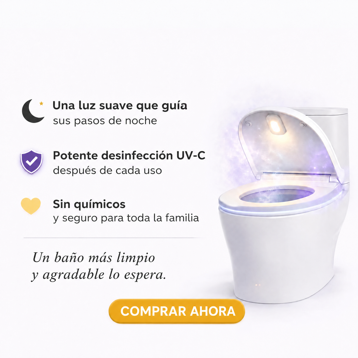 Esterilizador UV para inodoro Uvara - 7849UVR-PE