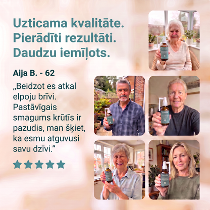 Klientes atsauksme ar piecām zvaigznēm par Terralis attīrošo spreju
