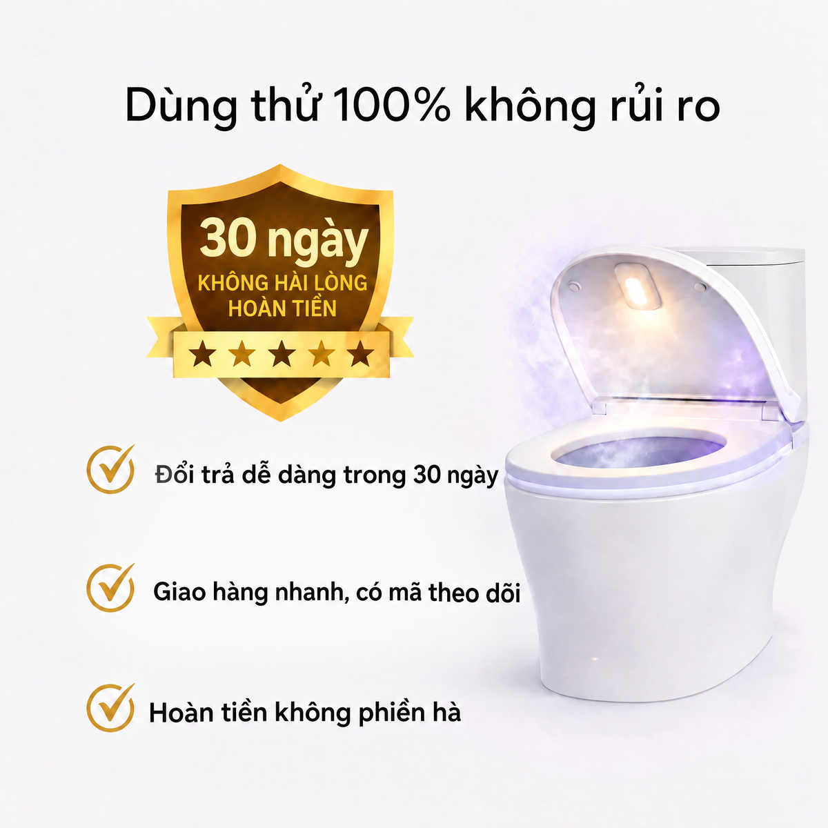 Máy khử khuẩn UV cho bồn cầu Uvara - 3327UVR-VN