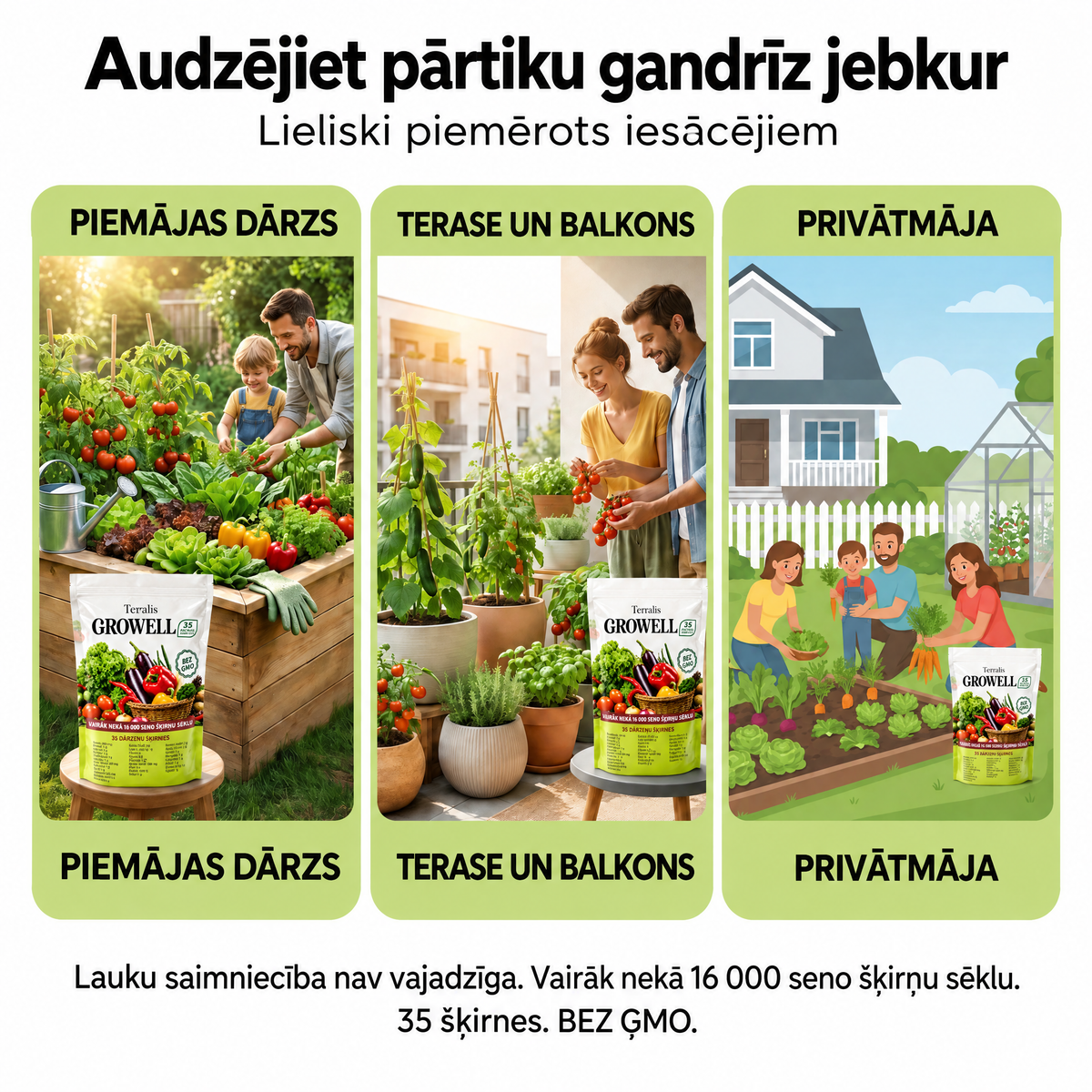 Sēklu krājums Growell - GRW-LV