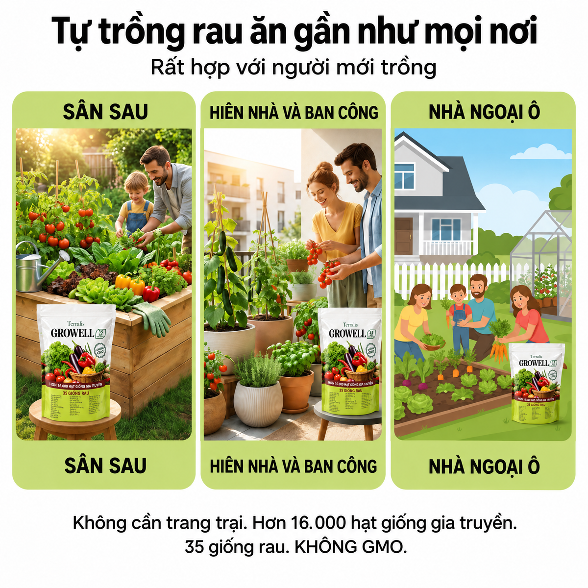 Bộ hạt giống dự trữ Growell - GRW-VN