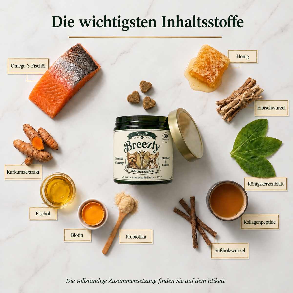 Atemwegs-Kausnacks für Hunde Breezly - BRZ-AT