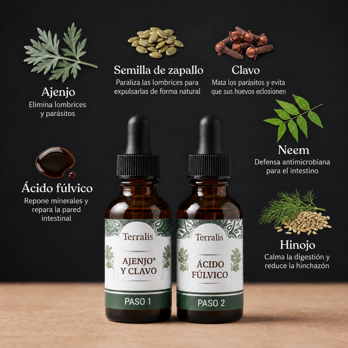 Kit detox intestinal de 2 pasos Evicta - 1041EVC-PE