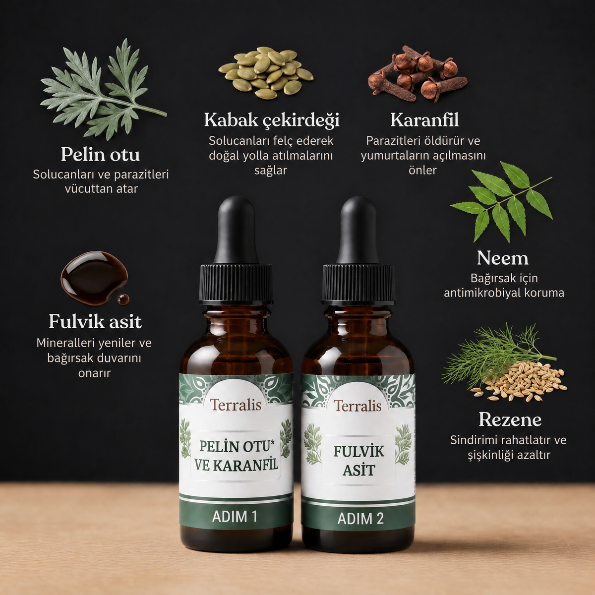2 aşamalı bağırsak detoks kiti Evicta - 8955EVC-TR