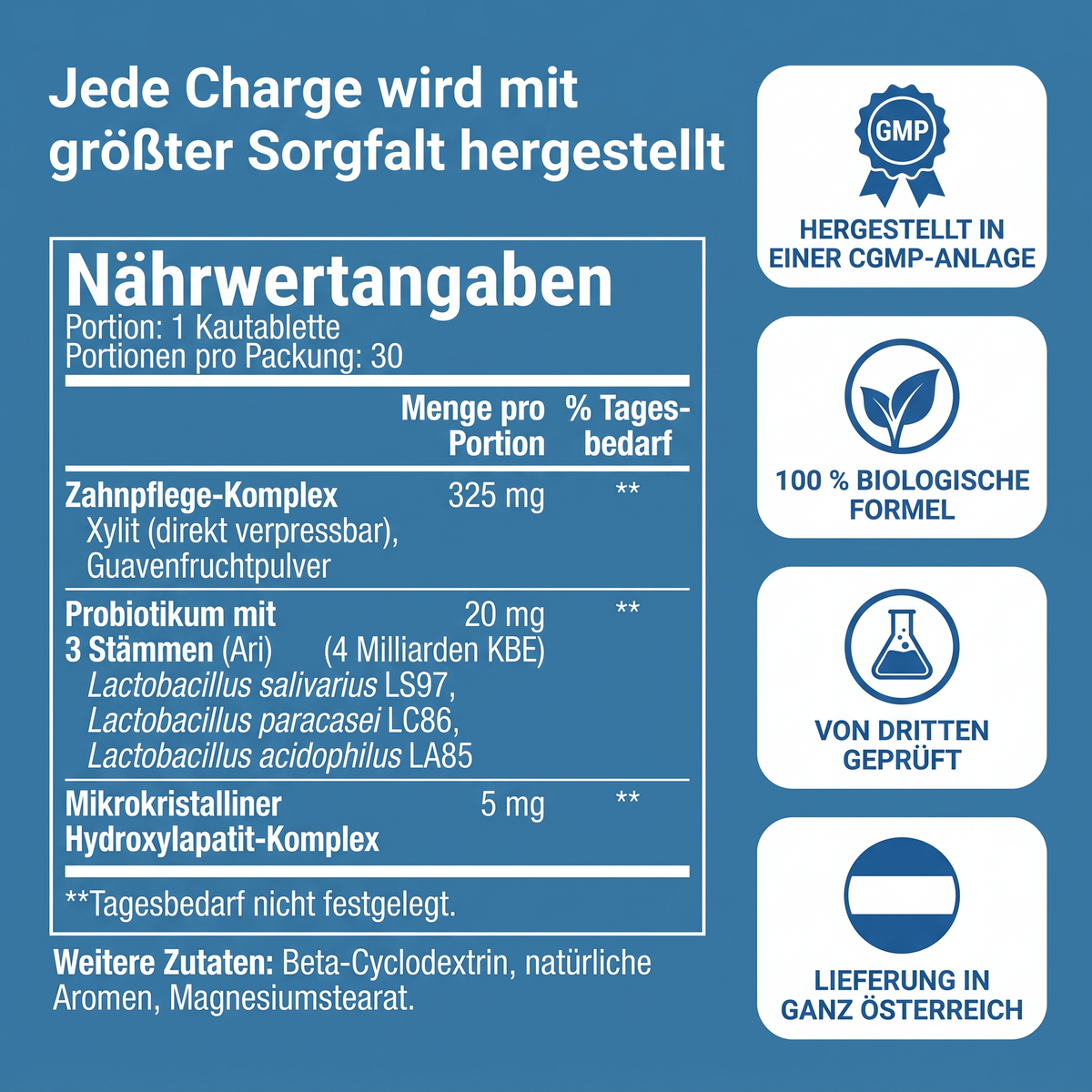 Nährwerte und Qualitätssiegel von Emaline