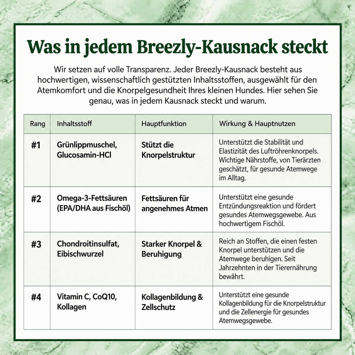 Atemwegs-Kausnacks für Hunde Breezly - BRZ-AT