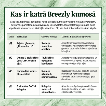 Elpošanas atbalsta kumosi suņiem Breezly - BRZ-LV