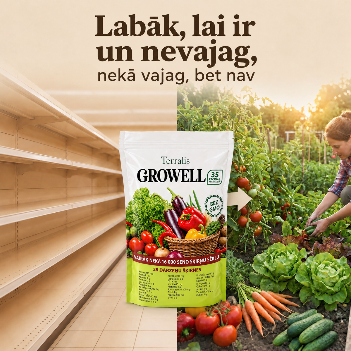 Sēklu krājums Growell - GRW-LV
