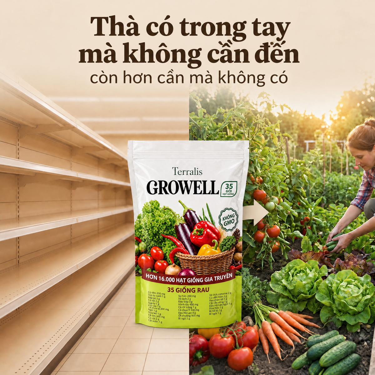 Bộ hạt giống dự trữ Growell - GRW-VN