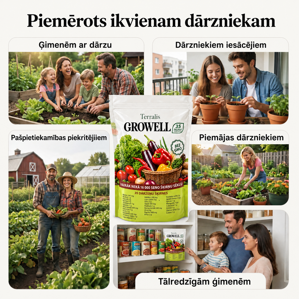 Sēklu krājums Growell - GRW-LV