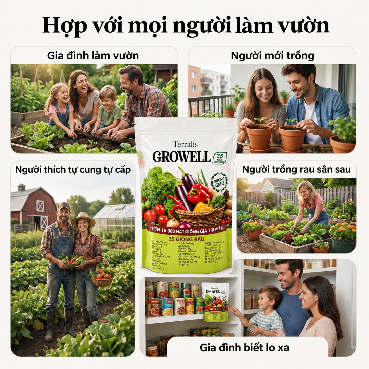 Bộ hạt giống dự trữ Growell - GRW-VN