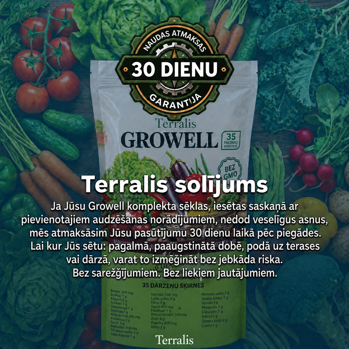 Sēklu krājums Growell - GRW-LV