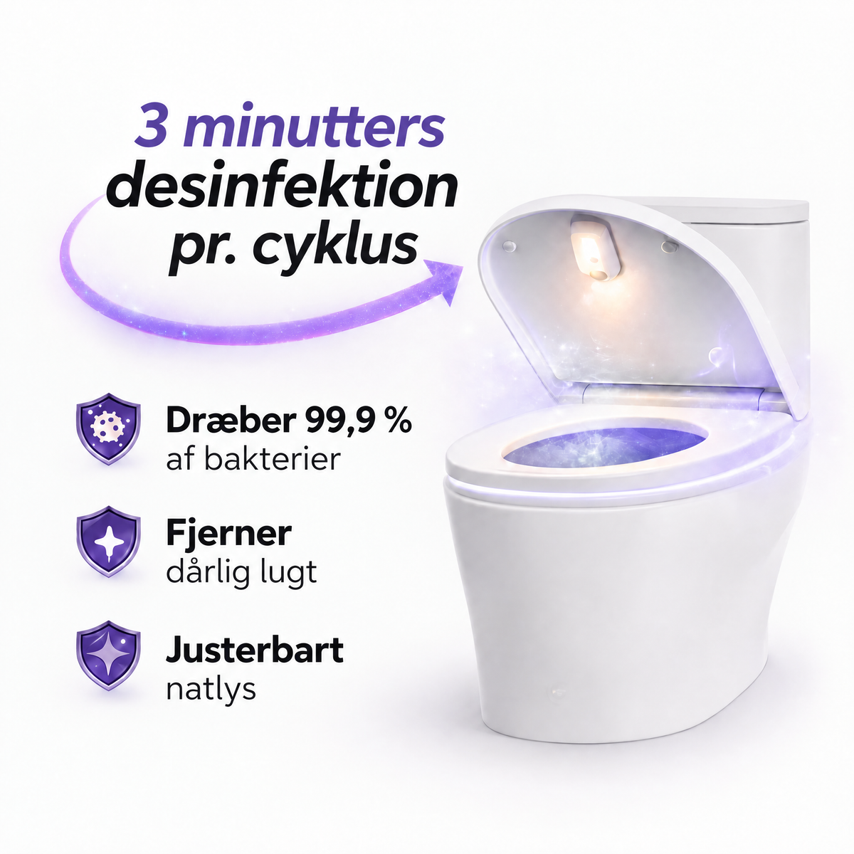 UV-toiletsterilisator Uvara - 7518UVR-DK