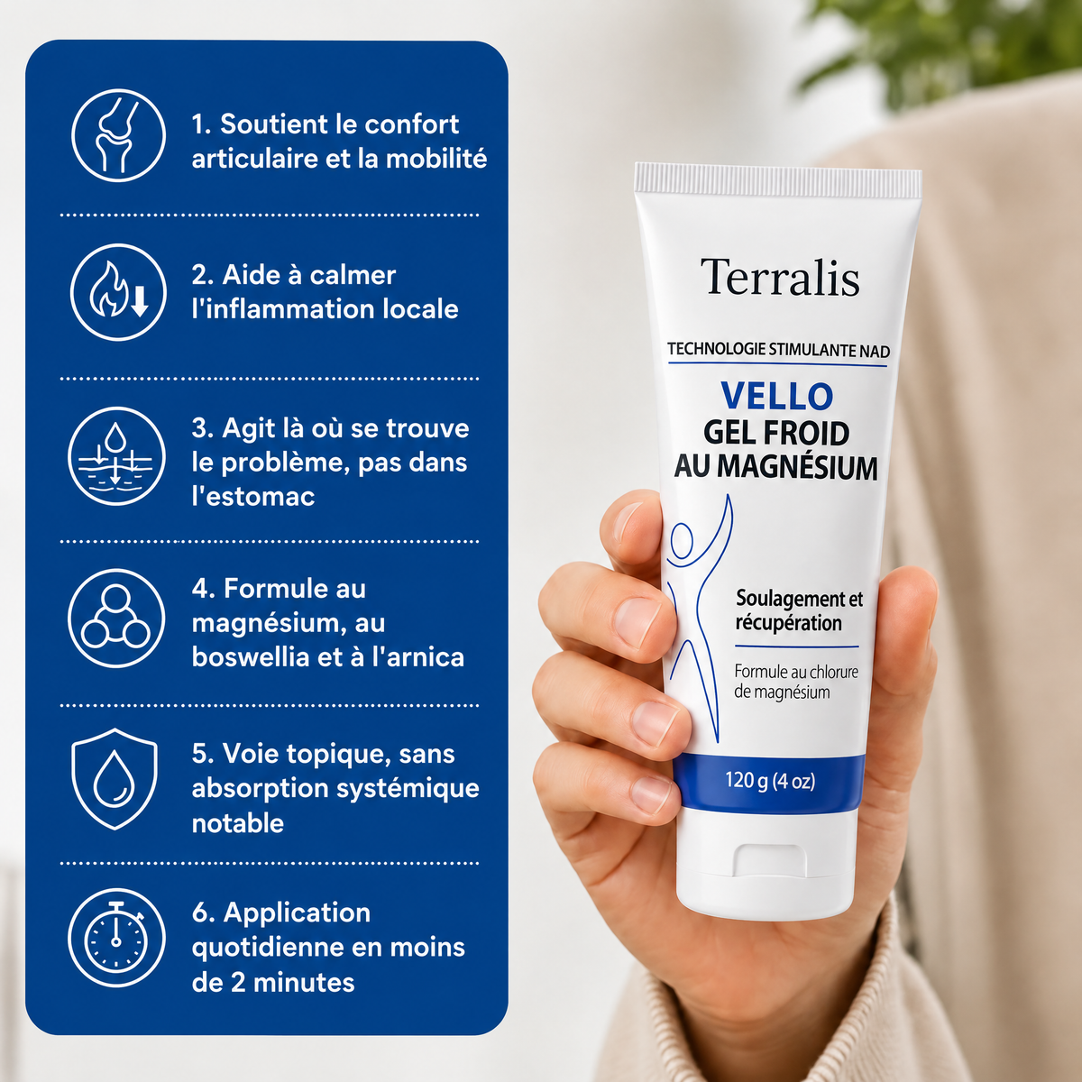 Gel froid au magnésium Vello - VLO-LU